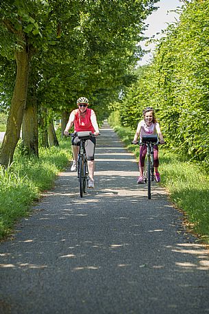 Family cyclists in Codroipo