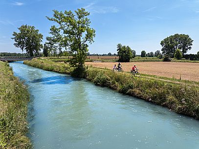 Cyclists along the canal