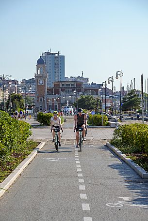 Cyclists on the cycle path