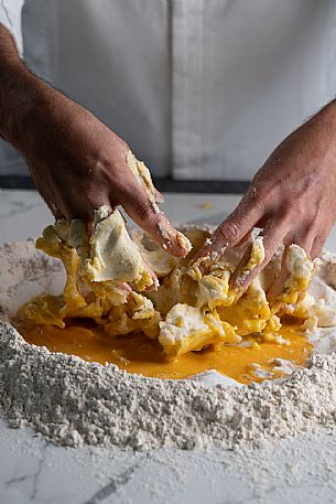 Kneading by hand