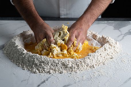 Kneading by hand