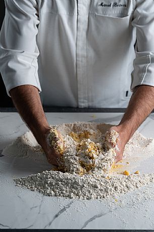 Kneading by hand