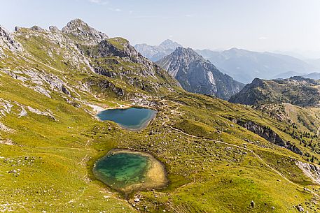 D'Olbe lakes from Rifugio 2000. reachable by the chairlift starting from the Kratten village
