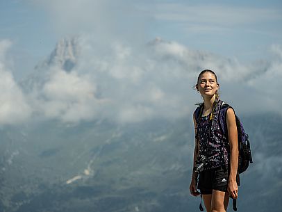 Trekking from the Celsio Gilberti Refuge, along the Bila Peč botanical path and further along the path that leads to the Marussic bivouac, on the suggestive karst plateau of Foran dal Mus. Prealpi Giulie Natural Park, MAB Unesco.