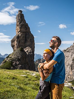 Trekking from the Pordenone Refuge to the Campanile of Val Montanaia, Giuliano Perugini Bivouac. Friulian Dolomites Natural Park, UNESCO.