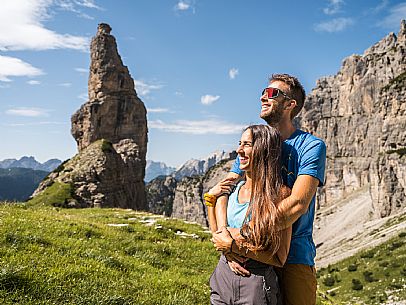 Trekking from the Pordenone Refuge to the Campanile of Val Montanaia, Giuliano Perugini Bivouac. Friulian Dolomites Natural Park, UNESCO.