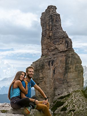 Trekking from the Pordenone Refuge to the Campanile of Val Montanaia, Giuliano Perugini Bivouac. Friulian Dolomites Natural Park, UNESCO.