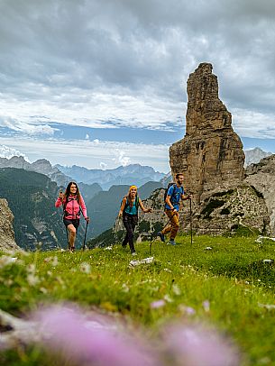 Trekking from the Pordenone Refuge to the Campanile of Val Montanaia, Giuliano Perugini Bivouac. Friulian Dolomites Natural Park, UNESCO.