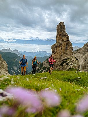 Trekking from the Pordenone Refuge to the Campanile of Val Montanaia, Giuliano Perugini Bivouac. Friulian Dolomites Natural Park, UNESCO.