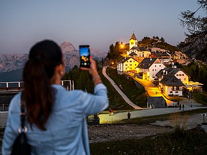 Lift up to Monte Santo di Lussari, enjoying the summer night opening of the telecabine. To enjoy the beautiful view of the Julian Mountains at sunset and the village lit up at night.