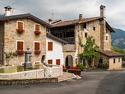 Walking in the Friulian Dolomites, in the villages of Frisanco and Poffabro, considered among the most beautiful villages in Italy