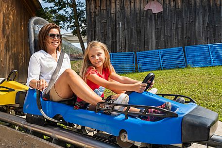 Fun Area dell'Angelo di Tarvisio: for young and old, an area that offers various activities and all within easy reach: zipline, bobsleigh on rails, bike park, animal trail, footpath and park for children