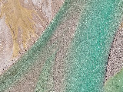 Wild cellina Valley from above. Dolomiti Friulane.