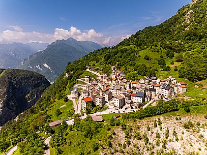 Casso in summer. Dolomiti Friulane Natural Park