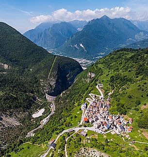 Casso in summer. Dolomiti Friulane Natural Park