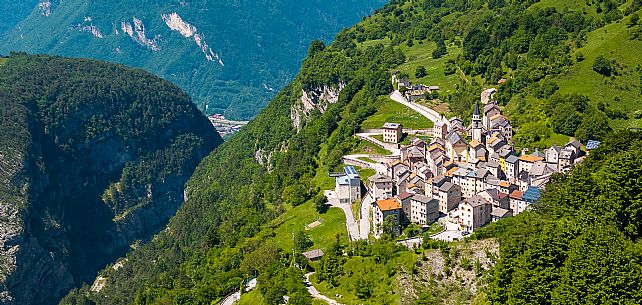 Casso in summer. Dolomiti Friulane Natural Park