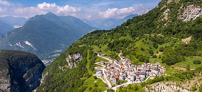 Casso in summer. Dolomiti Friulane Natural Park