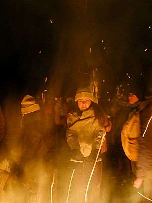 Krampus and St Nicholas, the tradition of 5 December in Tarvisio. Here in Rutte Grande Krampus and St Nicholas, the tradition of 5 December in Tarvisio. Here in Rutte Grande