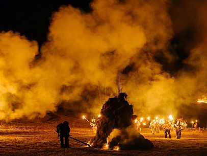 Krampus and St Nicholas, the tradition of 5 December in Tarvisio. Here in Rutte Grande Krampus and St Nicholas, the tradition of 5 December in Tarvisio. Here in Rutte Grande