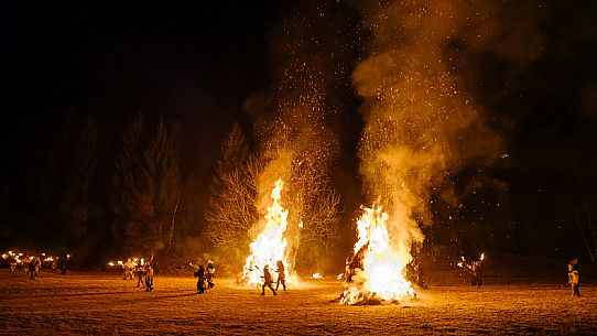 Krampus and St Nicholas, the tradition of 5 December in Tarvisio. Here in Rutte Grande Krampus and St Nicholas, the tradition of 5 December in Tarvisio. Here in Rutte Grande