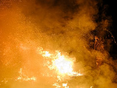 Krampus and St Nicholas, the tradition of 5 December in Tarvisio. Here in Rutte Grande Krampus and St Nicholas, the tradition of 5 December in Tarvisio. Here in Rutte Grande