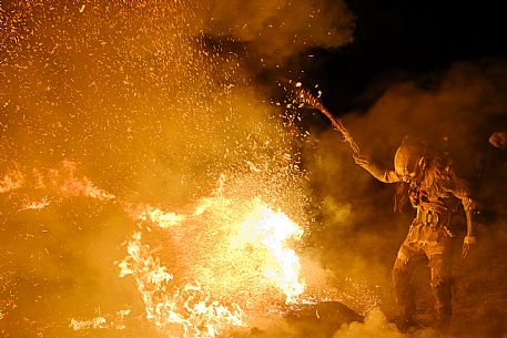Krampus and St Nicholas, the tradition of 5 December in Tarvisio. Here in Rutte Grande Krampus and St Nicholas, the tradition of 5 December in Tarvisio. Here in Rutte Grande