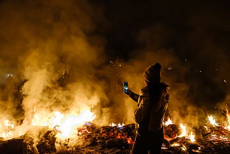 Krampus and St Nicholas, the tradition of 5 December in Tarvisio. Here in Rutte Grande Krampus and St Nicholas, the tradition of 5 December in Tarvisio. Here in Rutte Grande