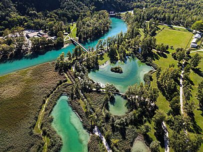 Alpe Adria cycle path - Diramazione Pioverno-Cavazzo- Finanziato dal Fondo europeo di sviluppo regionale e Interreg V-A Italia-Austria 2014-2020 progetto BIKE NAT