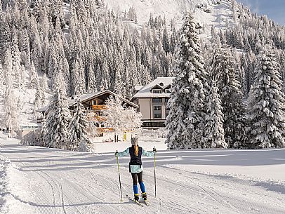 Pramollo pass, landscapes, atmospheres, cross-country skiing, Laghetto Trail, Pontebba, Nassfeld