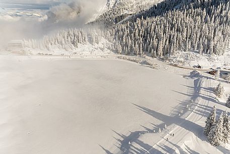 Pramollo pass, landscapes, atmospheres, cross-country skiing, Laghetto Trail, Pontebba, Nassfeld