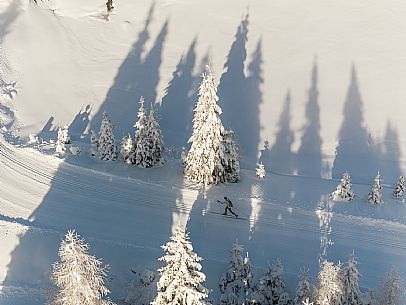 Pramollo pass, landscapes, atmospheres, cross-country skiing, Laghetto Trail, Pontebba, Nassfeld