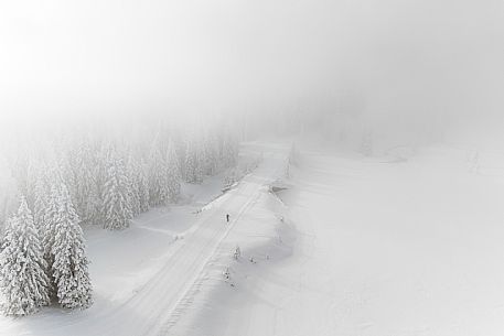 Pramollo pass, landscapes, atmospheres, cross-country skiing, Laghetto Trail, Pontebba, Nassfeld